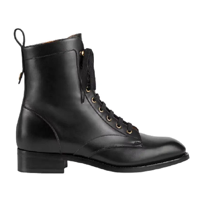 Giày Gucci Mens Lace Up Ankle Boot Black Leather 680813-1W600-1000 — kich-thuoc: lien-he-order Giày Gucci Mens Lace Up Ankle Boot Black Leather 680813-1W600-1000 — kich-thuoc: lien-he-order