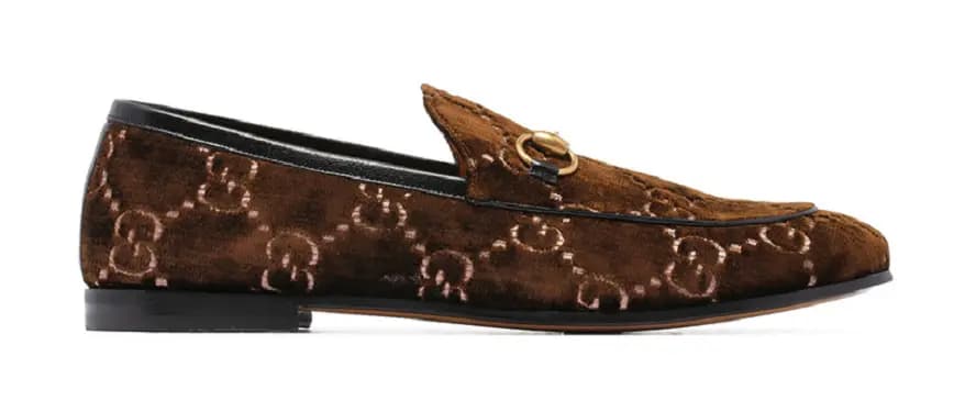 Giày Gucci GG Loafers Horsebit Brown Velvet 430088-9JT80-2091 Giày Gucci GG Loafers Horsebit Brown Velvet 430088-9JT80-2091