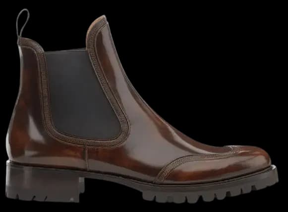 Giày Versace Leather Chelsea Boots Beige 1000777-1A00599-1K260 Giày Versace Leather Chelsea Boots Beige 1000777-1A00599-1K260
