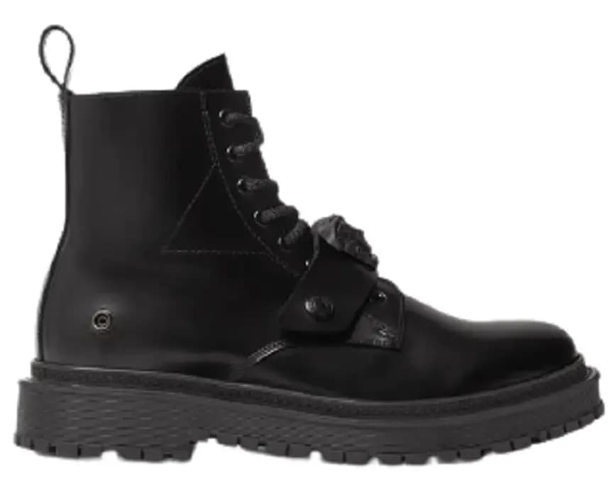 Giày Verssace Medusa Lace Up Boots Black 1003149-1A02336-1B00B Giày Verssace Medusa Lace Up Boots Black 1003149-1A02336-1B00B