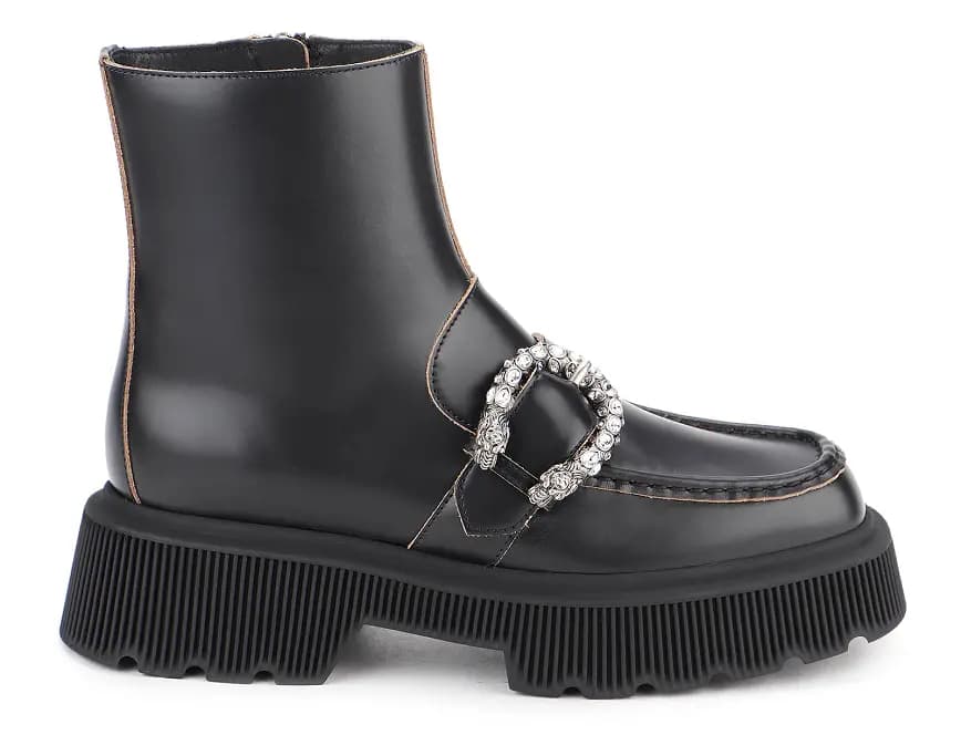 Giày Gucci Leather Ankle Boots 627291-DS800-1000 Giày Gucci Leather Ankle Boots 627291-DS800-1000