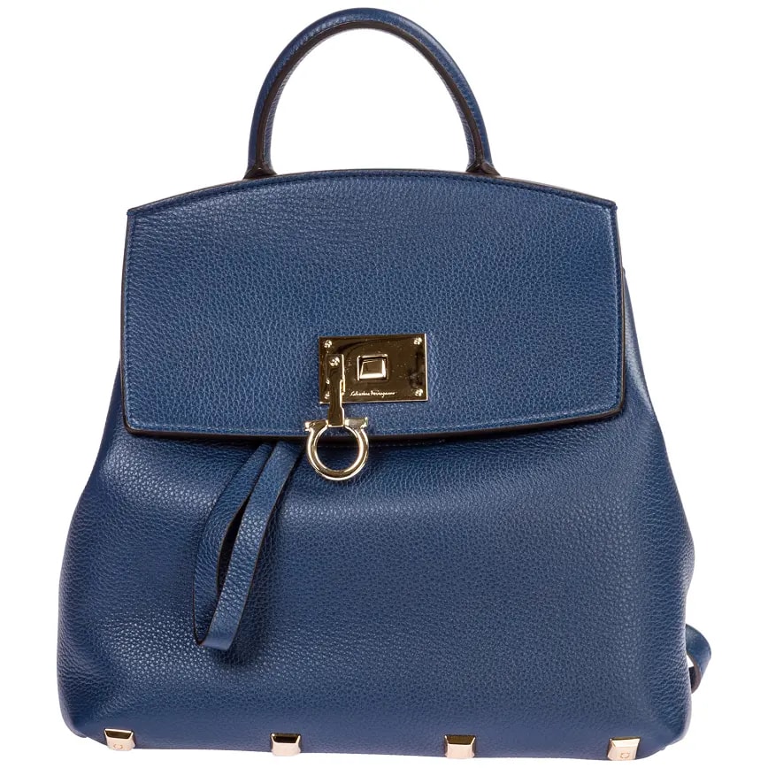 Balo Salvatore Ferragamo Travel Studio Leather 'Blue' 21H718-716800 — kich-thuoc: lien-he-order Balo Salvatore Ferragamo Travel Studio Leather 'Blue' 21H718-716800 — kich-thuoc: lien-he-order