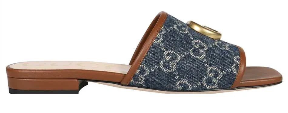 Dép Gucci Wmns Double G Pumps Sandals Blue 647630-2KQ50-4462 Dép Gucci Wmns Double G Pumps Sandals Blue 647630-2KQ50-4462