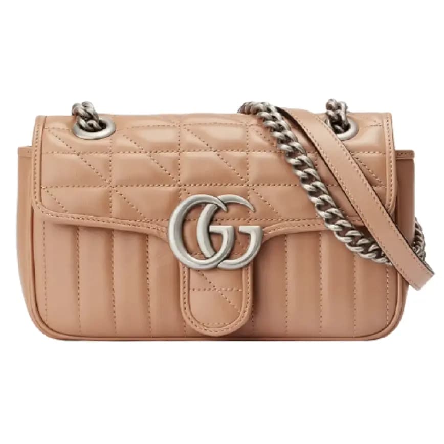 Túi Gucci GG Marmont Mini Shoulder Rose Beige Leather 446744-UM8AN-2754 Túi Gucci GG Marmont Mini Shoulder Rose Beige Leather 446744-UM8AN-2754