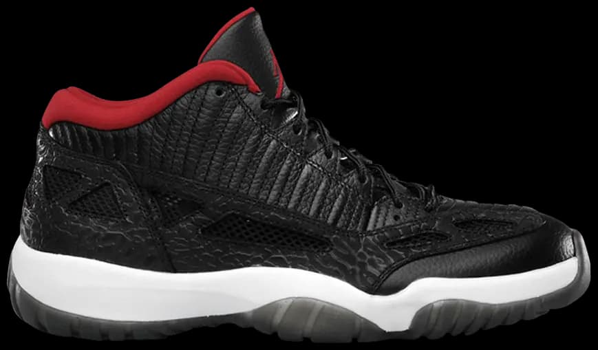 Giày Nike Air Jordan 11 Retro Low IE 'Black Charcoal Red' 2011 306008-001 Giày Nike Air Jordan 11 Retro Low IE 'Black Charcoal Red' 2011 306008-001
