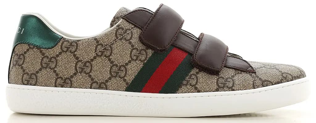 Giày Gucci GG Supreme Velcro Ace Kids Sneakers 463091-9C220-9797 Giày Gucci GG Supreme Velcro Ace Kids Sneakers 463091-9C220-9797