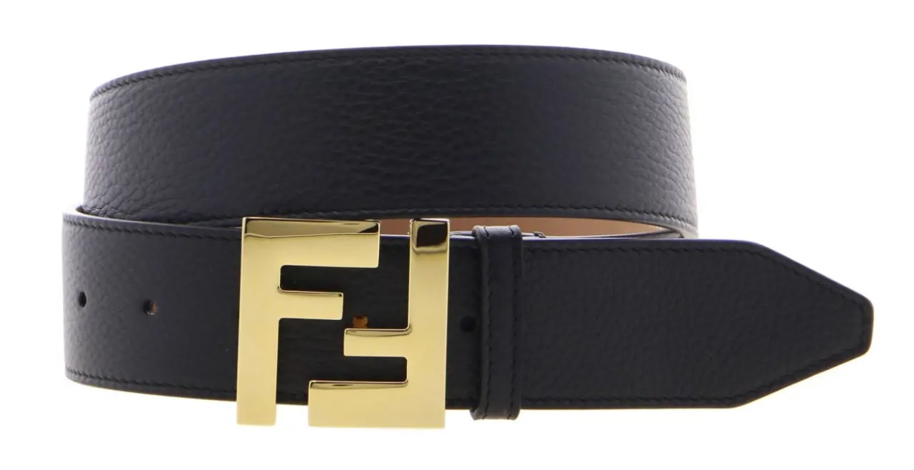 Thắt Lưng Fendi Black Cuoio Romano Leather Belt 7C0403SFRF0KUR Thắt Lưng Fendi Black Cuoio Romano Leather Belt 7C0403SFRF0KUR