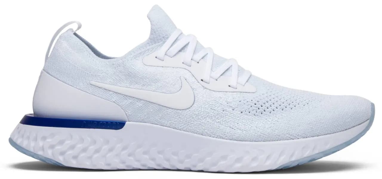 Giày Nike Epic React Flyknit 'White Racer Blue' AQ0067-100 Giày Nike Epic React Flyknit 'White Racer Blue' AQ0067-100