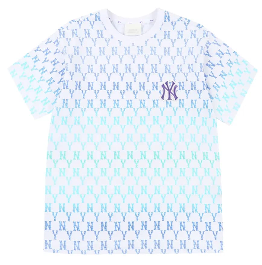 Áo MLB Monogram Blue Gradation New York Yankees 31TSMC131-50U Áo MLB Monogram Blue Gradation New York Yankees 31TSMC131-50U