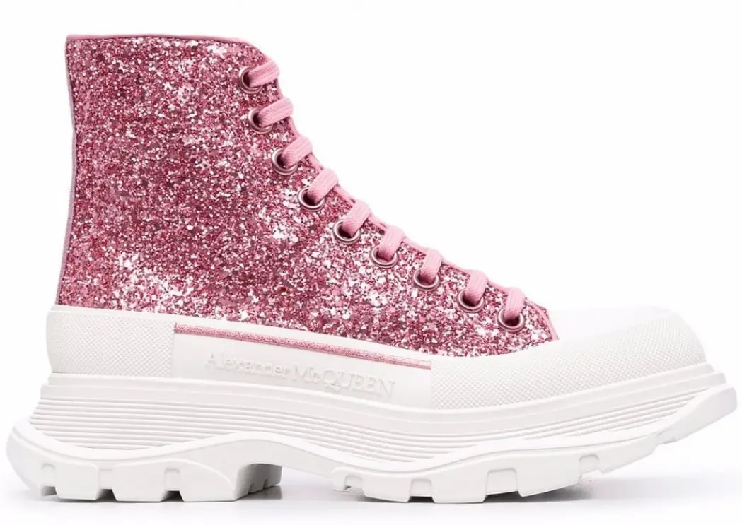 Giày Alexander McQueen Tread Slick Glittered Sneakers 'Pink' 666806-W4JF4-5489 — kich-thuoc: 36 Giày Alexander McQueen Tread Slick Glittered Sneakers 'Pink' 666806-W4JF4-5489 — kich-thuoc: 36