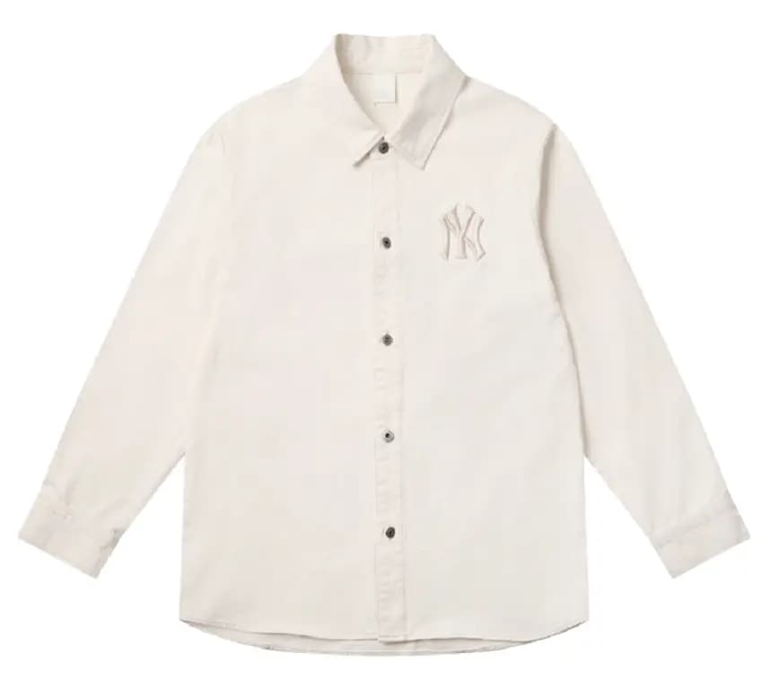 Áo MLB Basic Back Logo Denim Shirt New York Yankees 31WSN2111-50I Áo MLB Basic Back Logo Denim Shirt New York Yankees 31WSN2111-50I