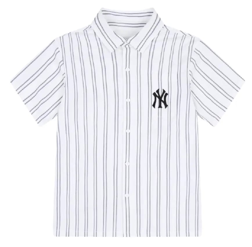 Áo MLB Stripe Short Sleeve Shirt New York Yankees 31WSU4131-50W Áo MLB Stripe Short Sleeve Shirt New York Yankees 31WSU4131-50W