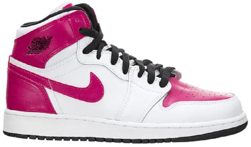 Giày Nike Air Jordan 1 Retro High GS 'White Sport Fuchsia' 332148-108 Giày Nike Air Jordan 1 Retro High GS 'White Sport Fuchsia' 332148-108