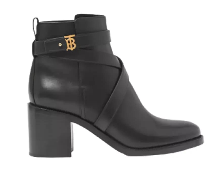 Giày Burberry Monogram Motif Leather Ankle Boots 'Black' 80423691 Giày Burberry Monogram Motif Leather Ankle Boots 'Black' 80423691