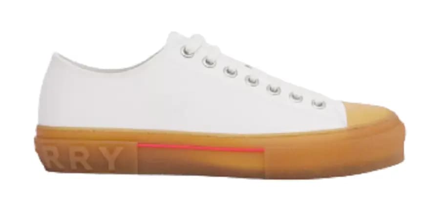 Giày Burberry Logo Detail Cotton 'White' 80523431 Giày Burberry Logo Detail Cotton 'White' 80523431