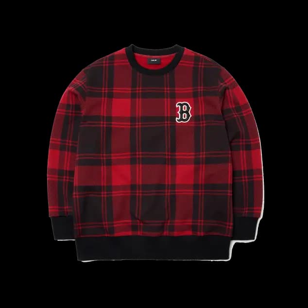 Áo MLB Check Front Overfit Sweatshirt Boston Red Sox 3AMTC2114-43RDD Áo MLB Check Front Overfit Sweatshirt Boston Red Sox 3AMTC2114-43RDD