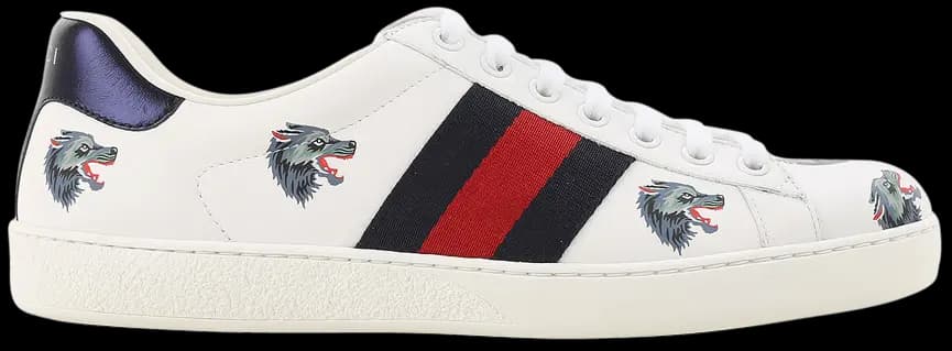Giày Gucci Ace Leather 'Wolf' 386750-0H810-9082 Giày Gucci Ace Leather 'Wolf' 386750-0H810-9082