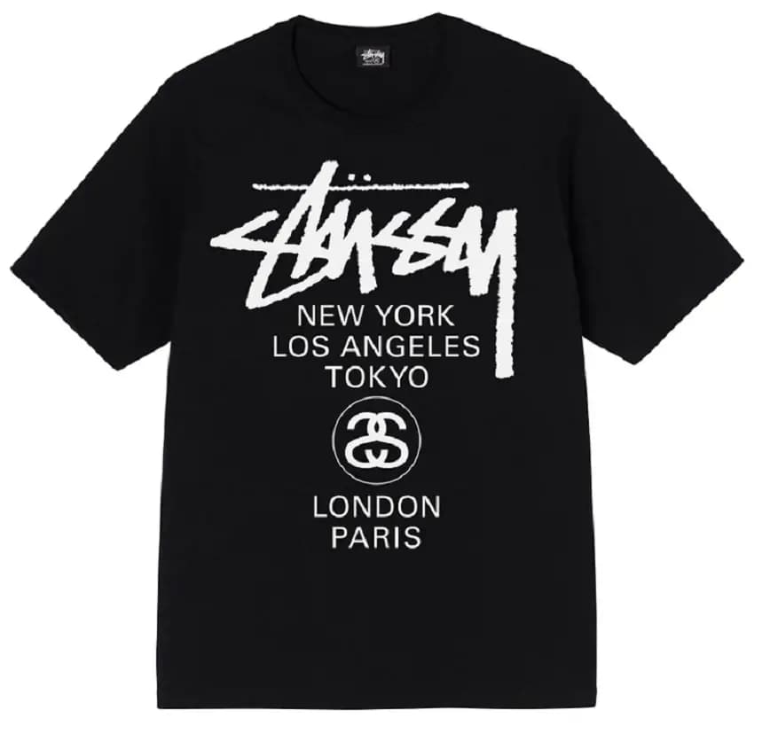 Áo Stussy World Tour LS T-Shirt 'Black' Áo Stussy World Tour LS T-Shirt 'Black'