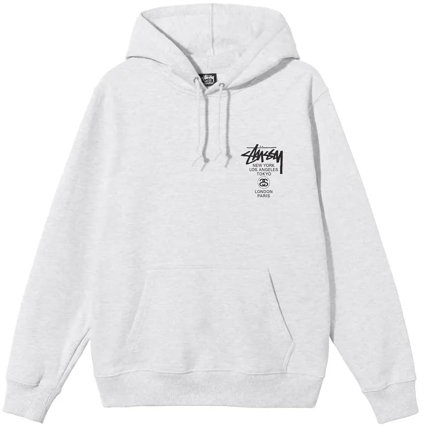 Áo Stussy World Tour Hoodie Grey Áo Stussy World Tour Hoodie Grey