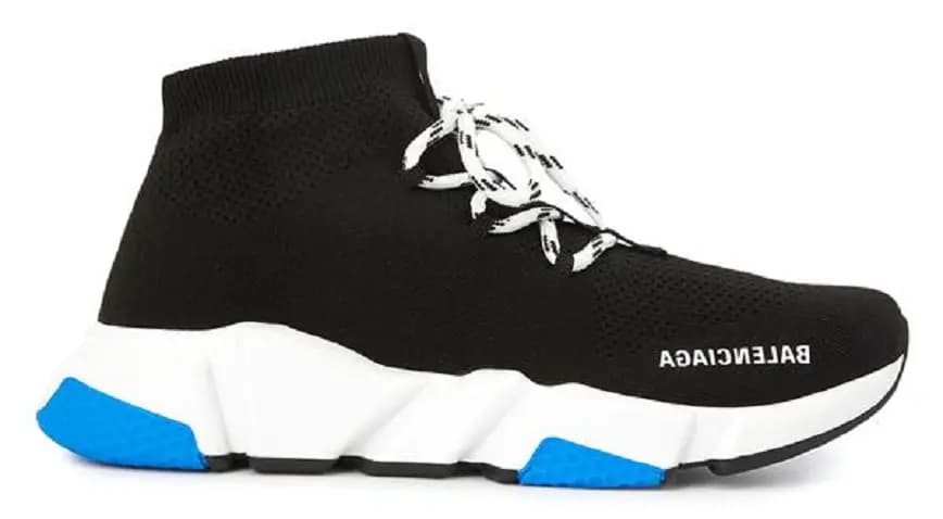 Giày Balenciaga Speedrunner Race Up Sneakers 'Black Blue' 587289-W1721-1022 Giày Balenciaga Speedrunner Race Up Sneakers 'Black Blue' 587289-W1721-1022
