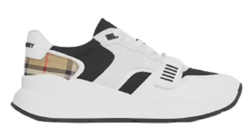 Giày Burberry Suede And Vintage Check Cotton 'Black White' 80518391 Giày Burberry Suede And Vintage Check Cotton 'Black White' 80518391