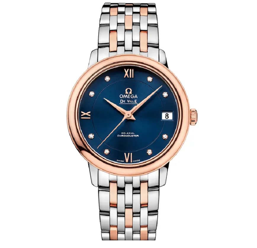 Đồng Hồ Omega De Ville Prestige 'Gold Blue' 424-20-33-20-53-001 Đồng Hồ Omega De Ville Prestige 'Gold Blue' 424-20-33-20-53-001