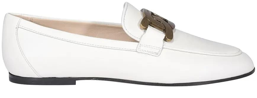 Giày Tod's KATE ALMOND TOE LEATEHR LOAFERS IN WHITE XXW79A0DD00MIDB001 Giày Tod's KATE ALMOND TOE LEATEHR LOAFERS IN WHITE XXW79A0DD00MIDB001