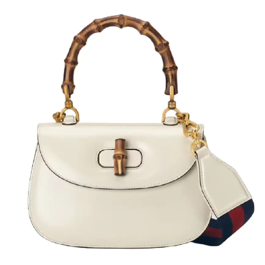 Túi Gucci Small Top Handle With Bamboo White Leather 675797-10ODT-8454 Túi Gucci Small Top Handle With Bamboo White Leather 675797-10ODT-8454