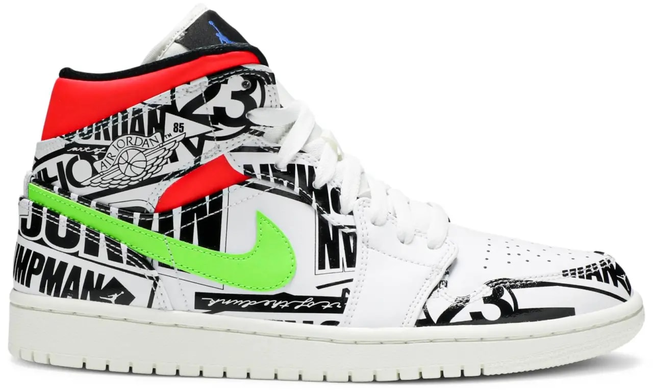 Giày Nike Air Jordan 1 Mid 'Over Print Logos' 554724-119 — kich-thuoc: 42 Giày Nike Air Jordan 1 Mid 'Over Print Logos' 554724-119 — kich-thuoc: 42