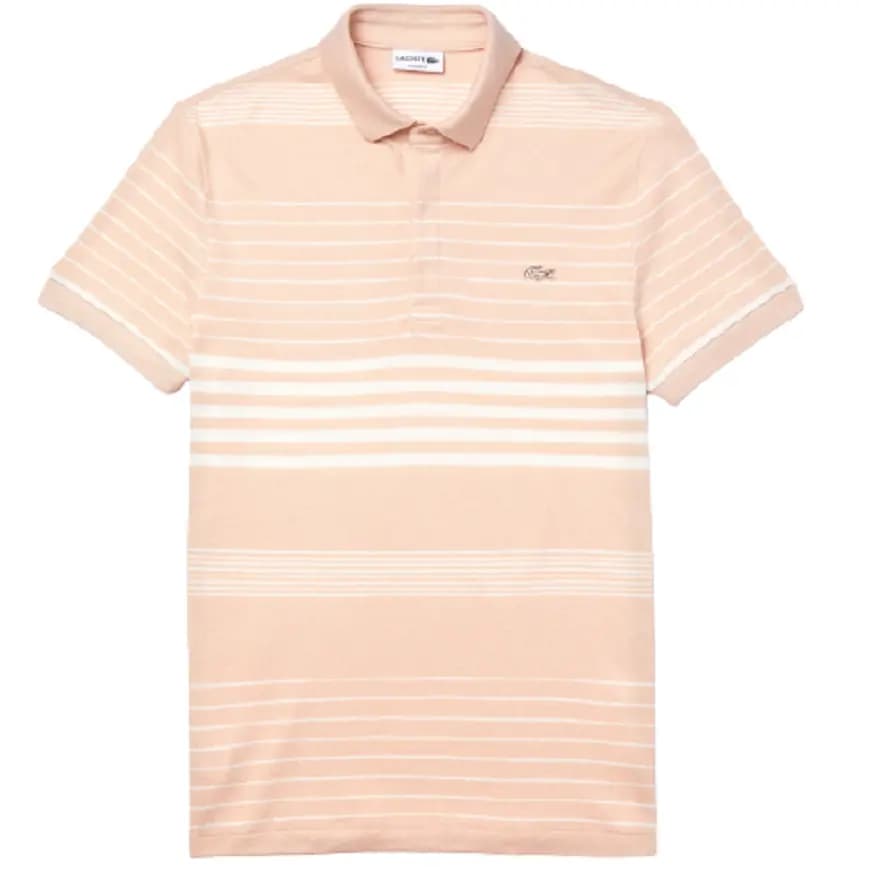 Áo Men's Lacoste Striped Linen And Cotton Regular Fit Polo Shirt PH5044-KT3 Áo Men's Lacoste Striped Linen And Cotton Regular Fit Polo Shirt PH5044-KT3