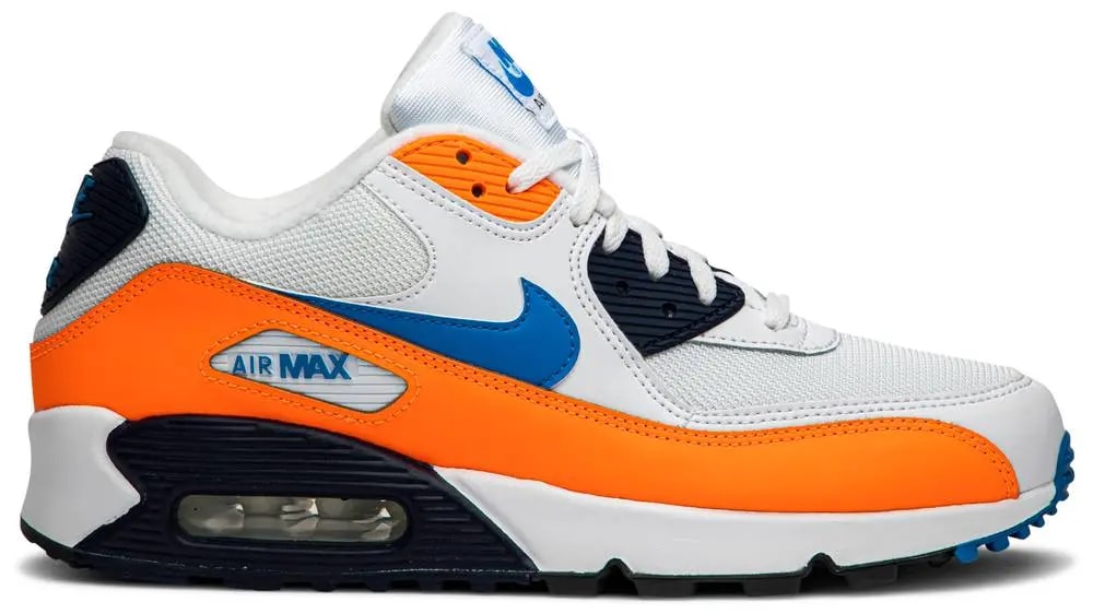 Giày Nike Air Max 90 White 'Photo Blue Total Orange' AJ1285-104 — kich-thuoc: 41 Giày Nike Air Max 90 White 'Photo Blue Total Orange' AJ1285-104 — kich-thuoc: 41