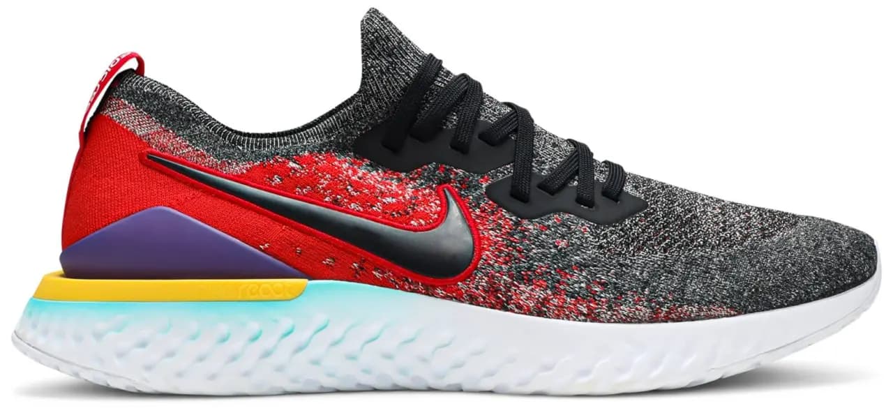 Giày Nike Epic React Flyknit 2 Black Hyper 'Jade University Red' BQ8928-007 Giày Nike Epic React Flyknit 2 Black Hyper 'Jade University Red' BQ8928-007