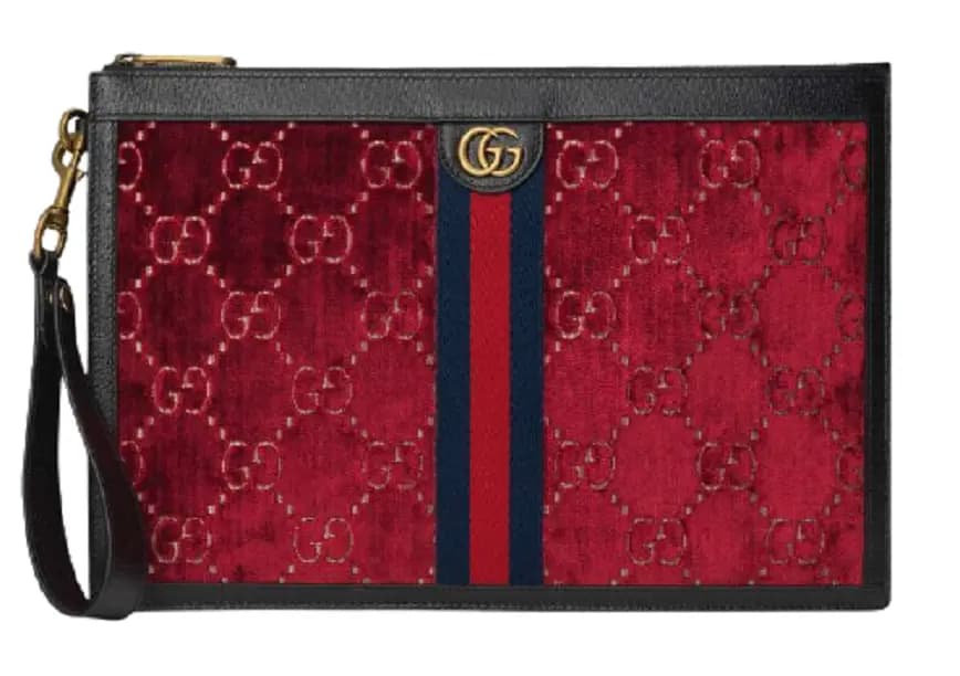 Túi Gucci Clutch GG Velvet Red 575371 9JTST 6489 Túi Gucci Clutch GG Velvet Red 575371 9JTST 6489