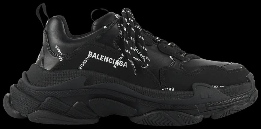 Giày Balenciaga Triple S Sneaker 'Allover Logo Black' 536737-W2FA1-1090 Giày Balenciaga Triple S Sneaker 'Allover Logo Black' 536737-W2FA1-1090