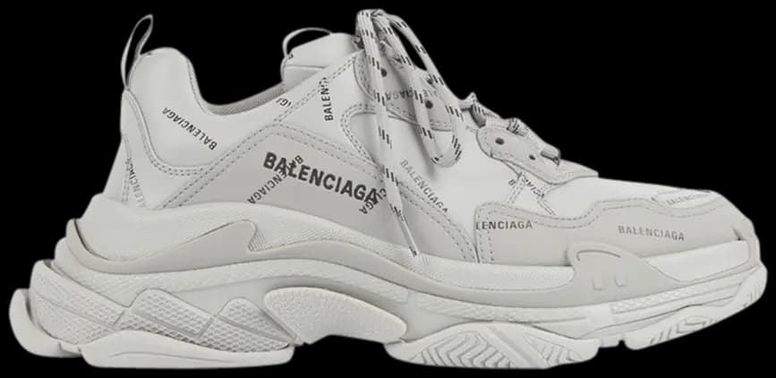 Giày Balenciaga Triple S Sneaker Allover Logo Grey 536737 W2FA1 1210 Giày Balenciaga Triple S Sneaker Allover Logo Grey 536737 W2FA1 1210