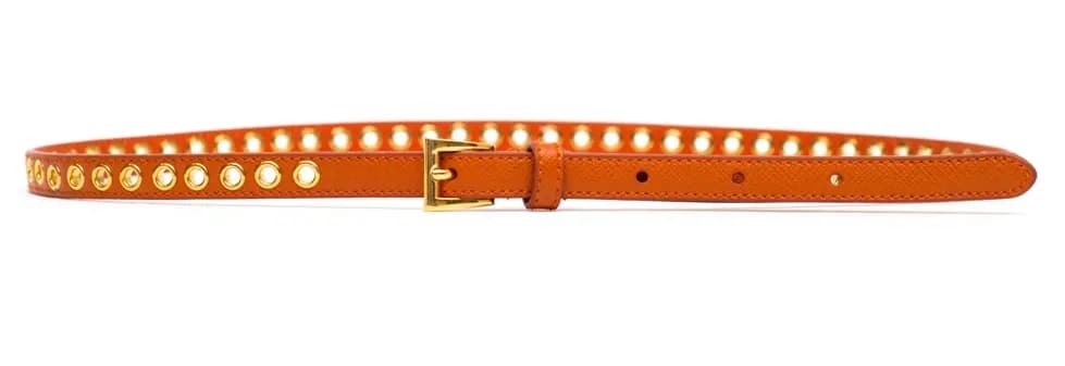Thắt Lưng Prada Skinny Eyelet Belt Orange 1JC198-2EH8-F0S63 Thắt Lưng Prada Skinny Eyelet Belt Orange 1JC198-2EH8-F0S63