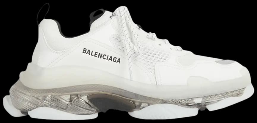 Giày Balenciaga Triple S Sneaker Clear Sole White Grey 541624 W2GS1 9012 Giày Balenciaga Triple S Sneaker Clear Sole White Grey 541624 W2GS1 9012