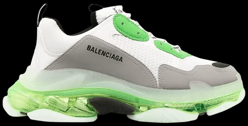 Giày Balenciaga Triple S Sneaker Clear Sole White Green 541624 W2GT1 9042 Giày Balenciaga Triple S Sneaker Clear Sole White Green 541624 W2GT1 9042