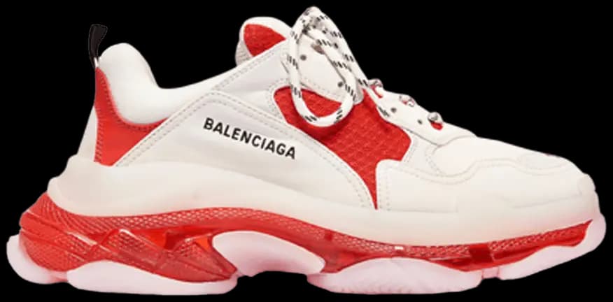 Giày Balenciaga Triple S Clear Sole Red 544351-W09OH-6506 Giày Balenciaga Triple S Clear Sole Red 544351-W09OH-6506