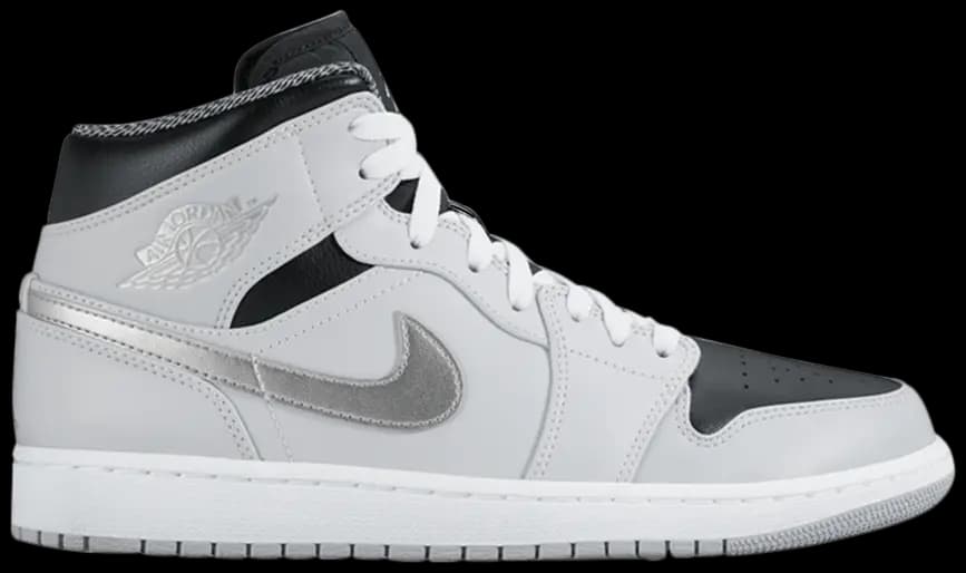 Giày Nike Air Jordan 1 Mid 'Wolf Grey Pure Platinum' 554724-032 Giày Nike Air Jordan 1 Mid 'Wolf Grey Pure Platinum' 554724-032