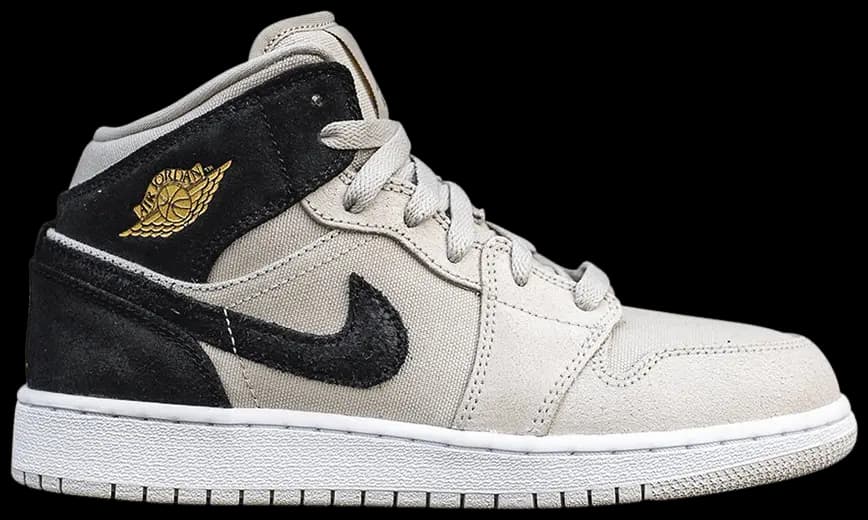 Giày Nike Air Jordan 1 Retro Mid GS 'Light Bone' 554725-023 Giày Nike Air Jordan 1 Retro Mid GS 'Light Bone' 554725-023