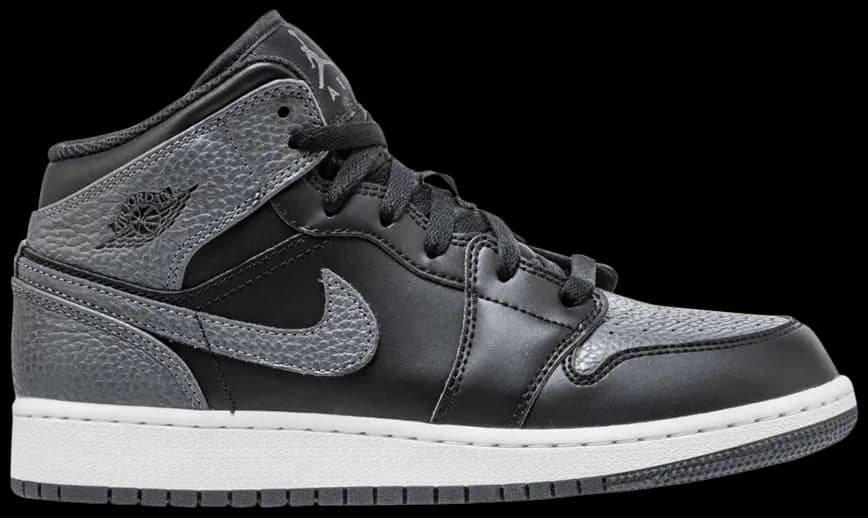 Giày Nike Air Jordan 1 Mid 'Tumbled Leather Grey' 554725-041 Giày Nike Air Jordan 1 Mid 'Tumbled Leather Grey' 554725-041