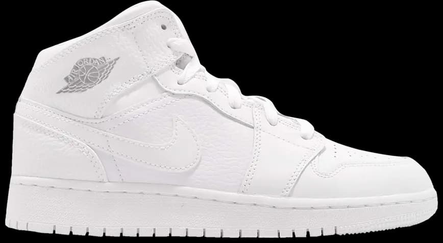 Giày Nike Air Jordan 1 Retro Mid GS 'Pure Platinum' 554725-109 Giày Nike Air Jordan 1 Retro Mid GS 'Pure Platinum' 554725-109