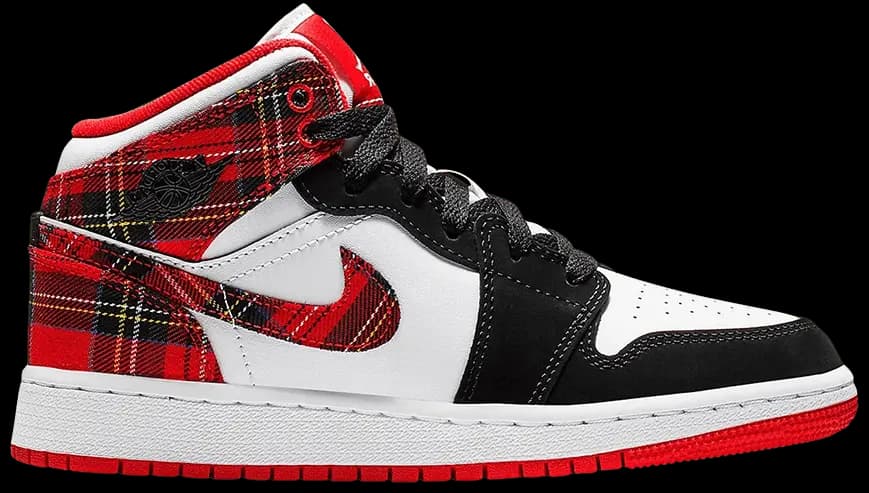 Giày Nike Air Jordan 1 Retro Mid GS 'Bad Santa' 554725-607 Giày Nike Air Jordan 1 Retro Mid GS 'Bad Santa' 554725-607
