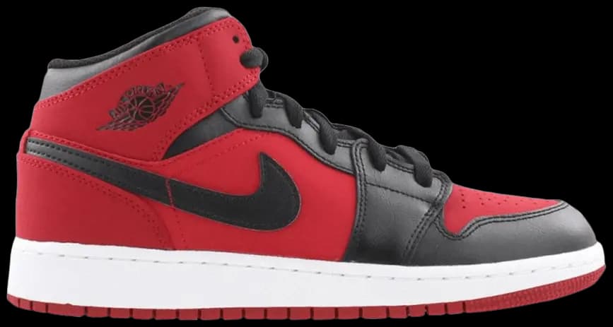 Giày Nike Air Jordan 1 Retro Mid GS 'Gym Red' 554725-610 Giày Nike Air Jordan 1 Retro Mid GS 'Gym Red' 554725-610