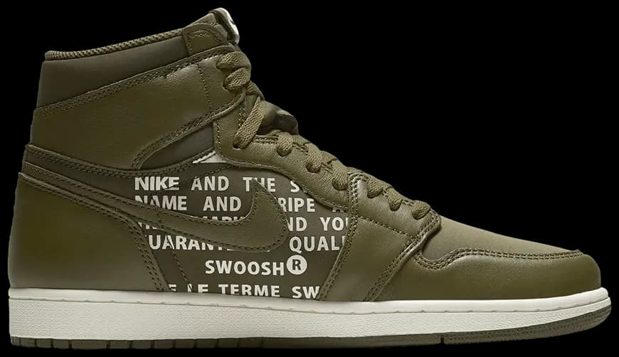 Giày Nike Air Jordan 1 High OG 'Olive Canvas' 555088-300 Giày Nike Air Jordan 1 High OG 'Olive Canvas' 555088-300