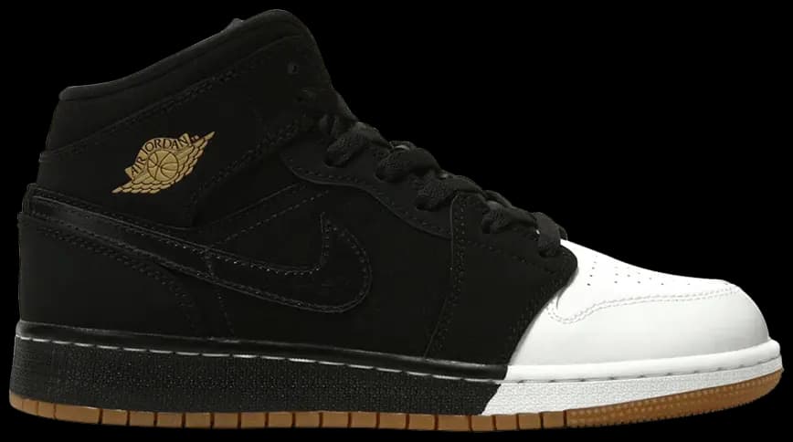 Giày Nike Air Jordan 1 Retro Mid GS 'Gold And Gum' 555112-021 Giày Nike Air Jordan 1 Retro Mid GS 'Gold And Gum' 555112-021