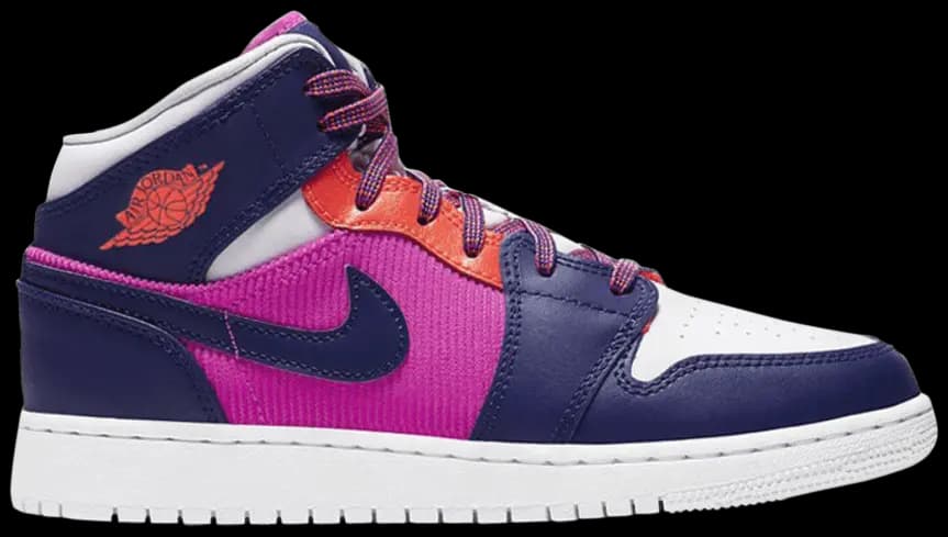 Giày Nike Air Jordan 1 Mid GS 'Fire Pink' 555112-602 Giày Nike Air Jordan 1 Mid GS 'Fire Pink' 555112-602