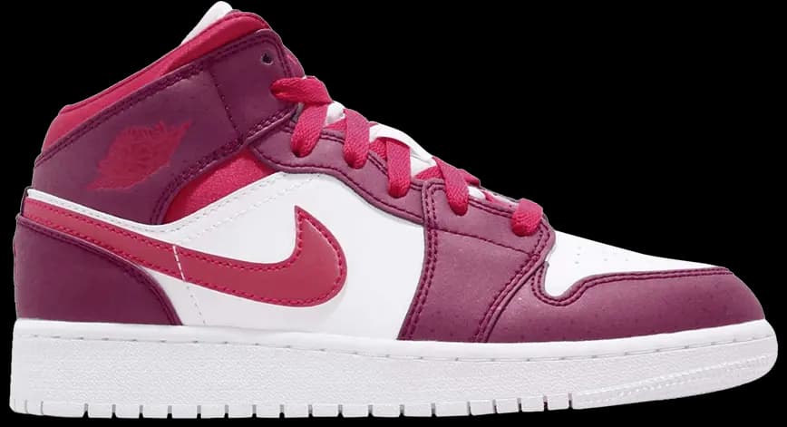 Giày Nike Air Jordan 1 Mid GS 'Rush Pink' 555112-661 Giày Nike Air Jordan 1 Mid GS 'Rush Pink' 555112-661