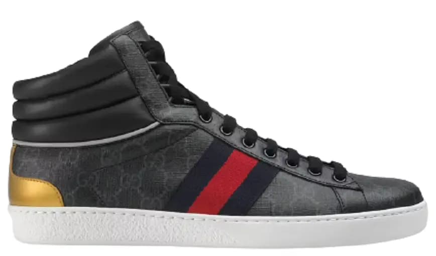 Giày Gucci Men's Ace GG High-top sneaker 555197-92T20-1140 Giày Gucci Men's Ace GG High-top sneaker 555197-92T20-1140